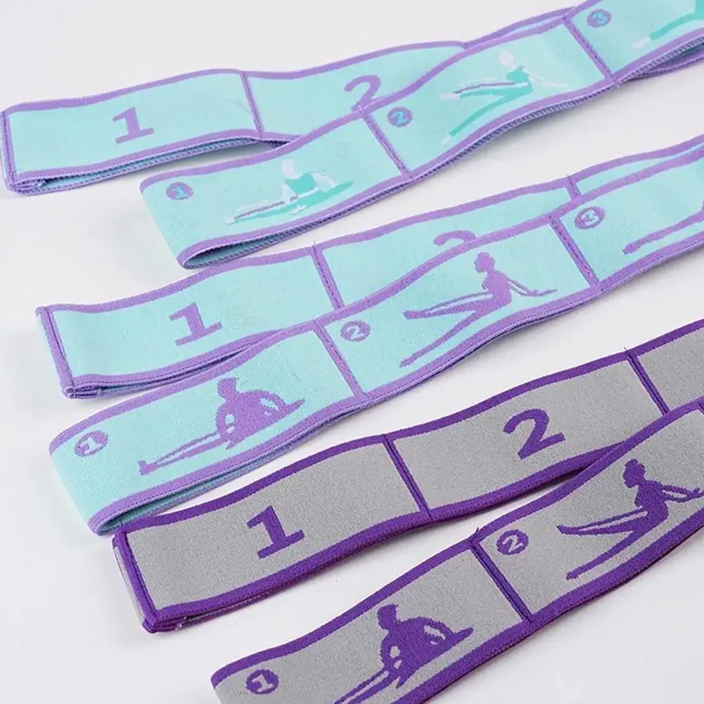 Yoga Resistance Bands Yoga Strap Aerial Yoga Strap Yoga Stretching Belt Dance Stretching Band Loop Yoga Pilates Fitness Tension Belt Digital Stretch Elastic Band Resistance