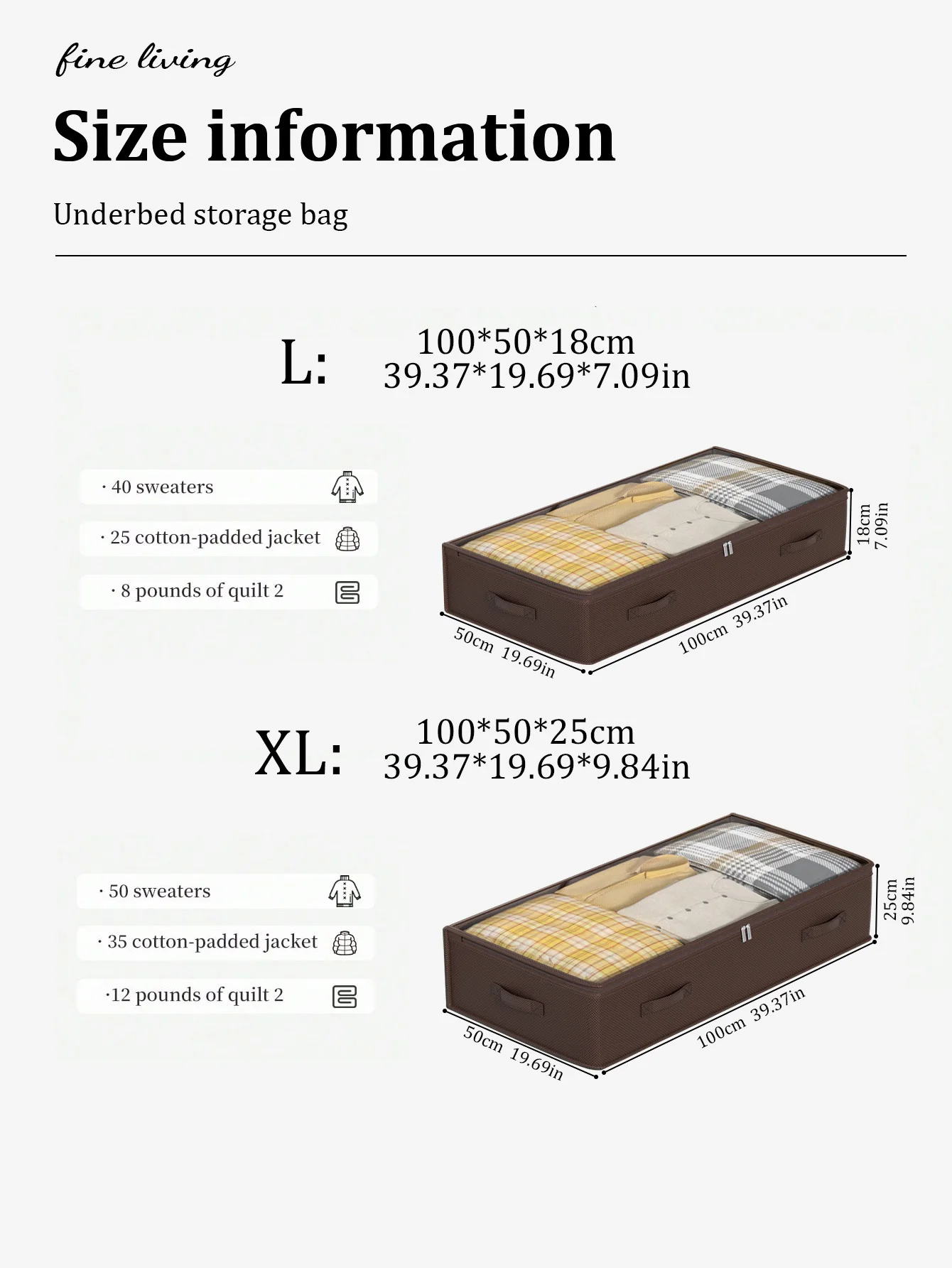 1PC large capacity storage bag under bed Foldable quilt storage bag Bedroom closet Bedroom organizer bag under bed storage bag 6