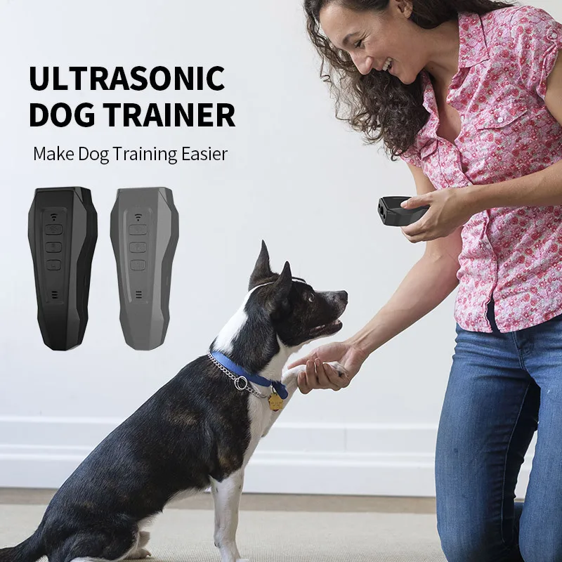 Dispositivos de control de ladridos para perros, dispositivo antiladridos  de doble sensor con modos de entrenamiento/disuasión, silbato de perro para