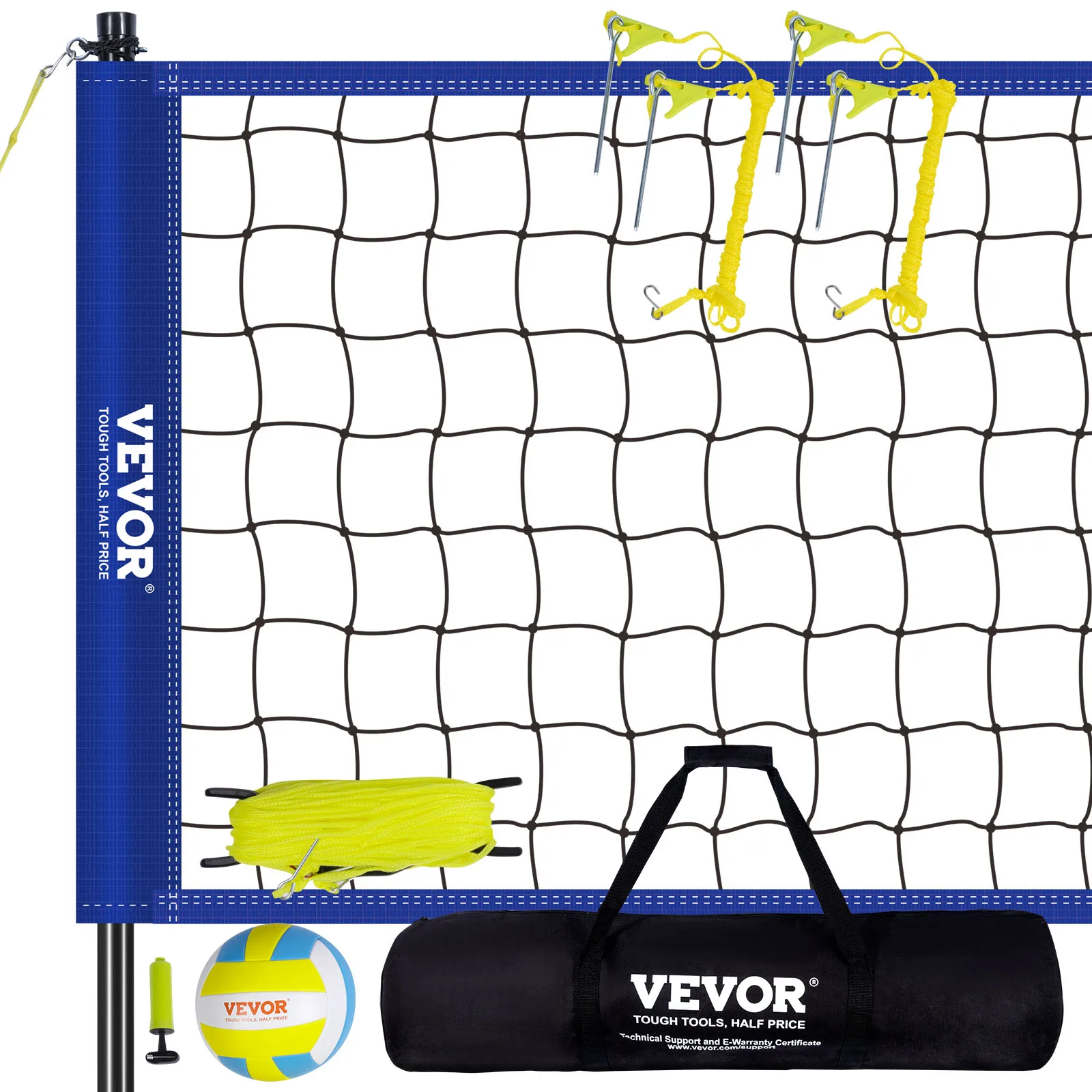 Ensemble de poteaux de volleyball de compétition en aluminium