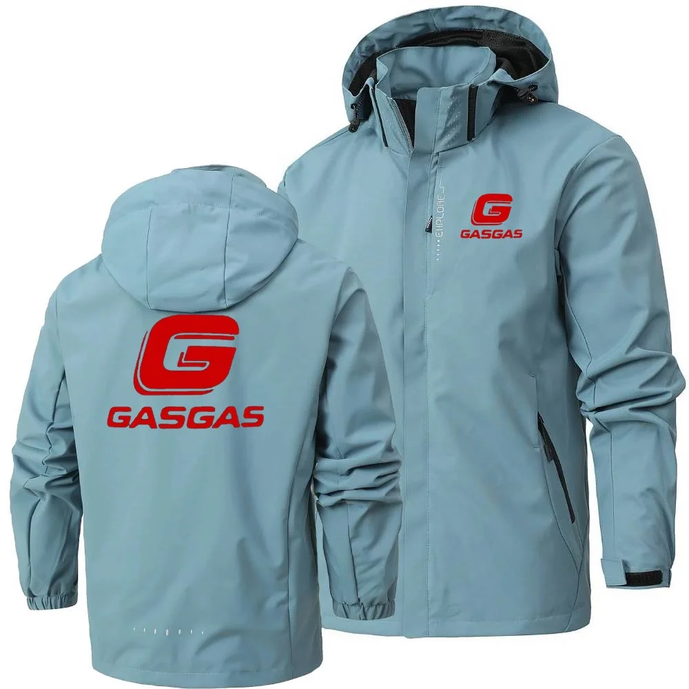 Classic Motorcycles GasGas Jackets Mens Hiking Camping Lightweight Hooded Shell Windbreaker Outerwear Windproof Waterproof Coats 5