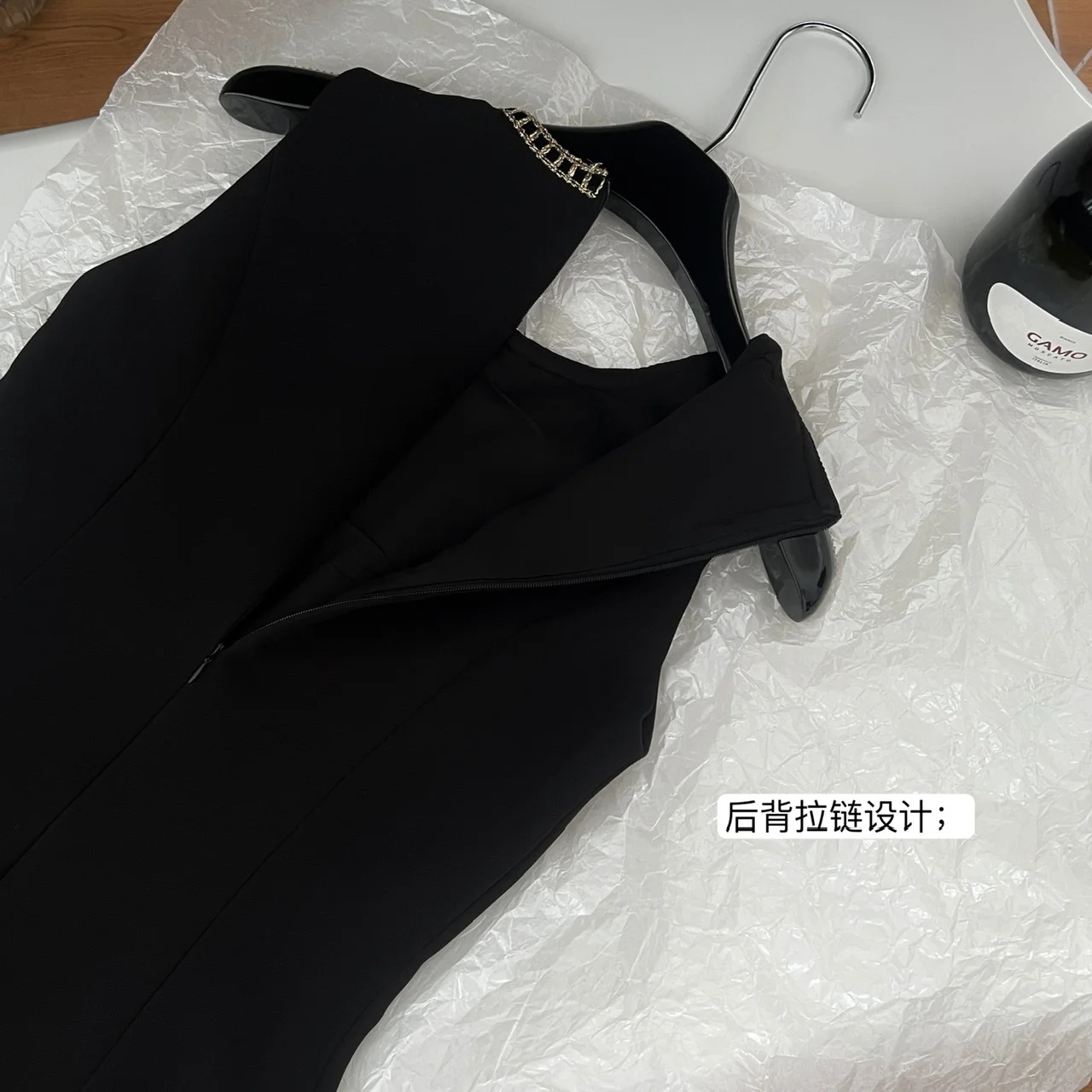 French Small Fragrant Autumn Black Mini Dress New Luxury Women O Neck  Sleeveless Tank Golden Thread Embroidery Party Short Dress - AliExpress  200000345
