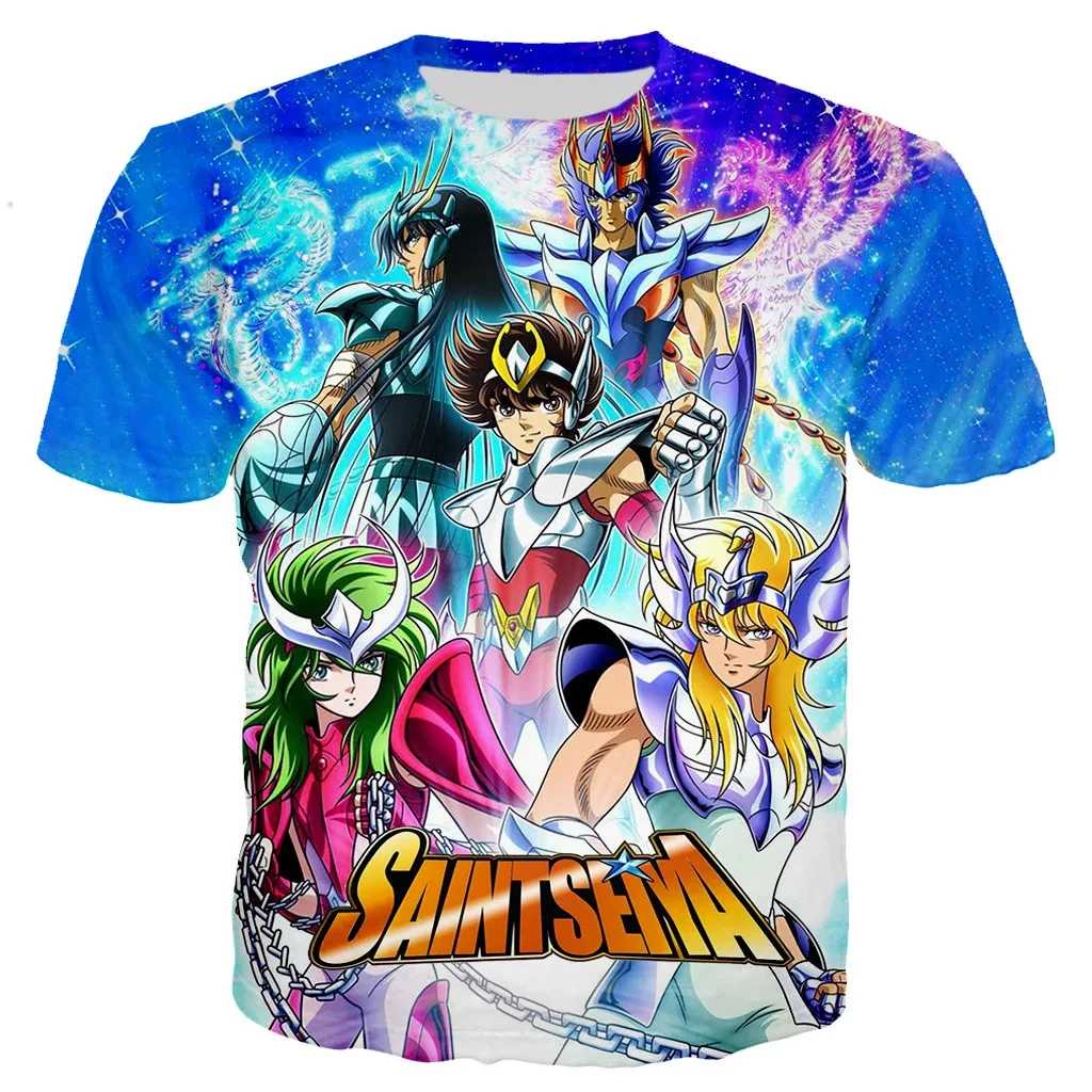 

Retro Classic Saint Seiya 3D Printed T-shirt Fashion Men's and Women's Anime Personality Leisure Street Cool Trendy Extra Large