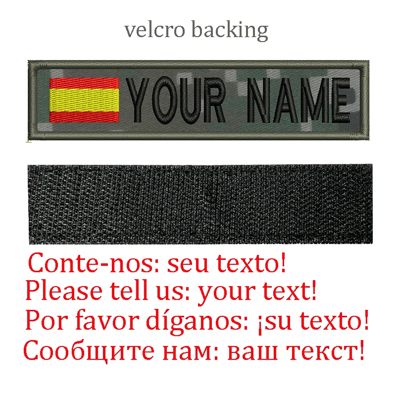 National Flag Embroidery Name Patches Stripes Badges Sticker Iron On Sewing On Hook&Loop For Clothing Hat Backpack Collar