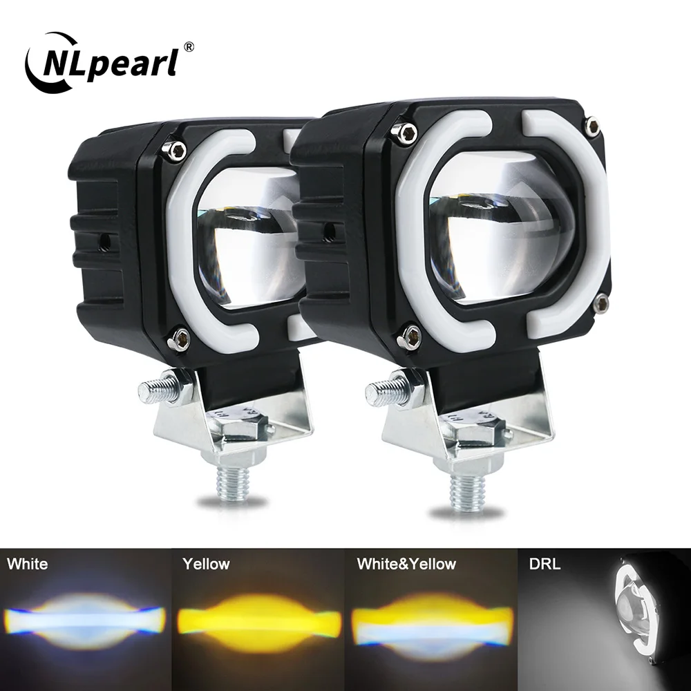 Nlpearl 2pcs Motorcycle Fog Light Headlight Car Offroad Truck Angel