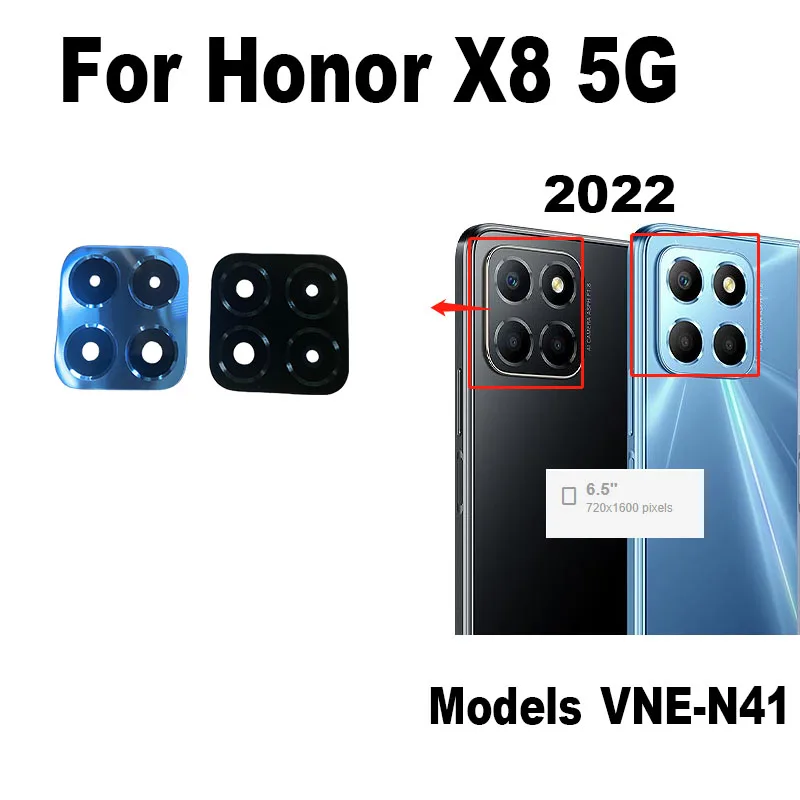 

Original For Huawei Honor X8 5G Back Camera Glass Rear Lens Replacement With Adhesive Sticker VNE-N41 2022