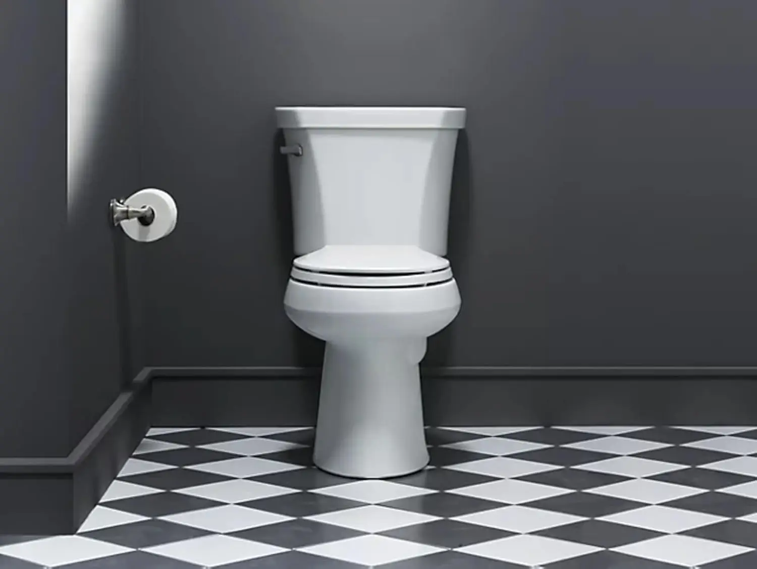 Comfort Height Two-piece Elongated1.28 Gpf Toilet with Class Five Flushing Technology And Left-hand Trip Lever Seat Not Included 3