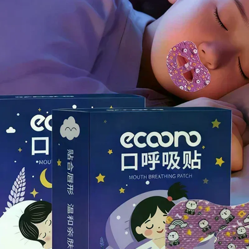 30PCS Cartoon Anti-Snoring Nose Patch - Sleep Aid Mouth Closure Tape Breath Improving Stickers Safe Comfortable Sleep Ease Tape