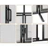 3-Panel Folding Fireplace Screen with Magnetic Hinged Doors, Solid Wrought Iron Panels Fire Spark Guard 5