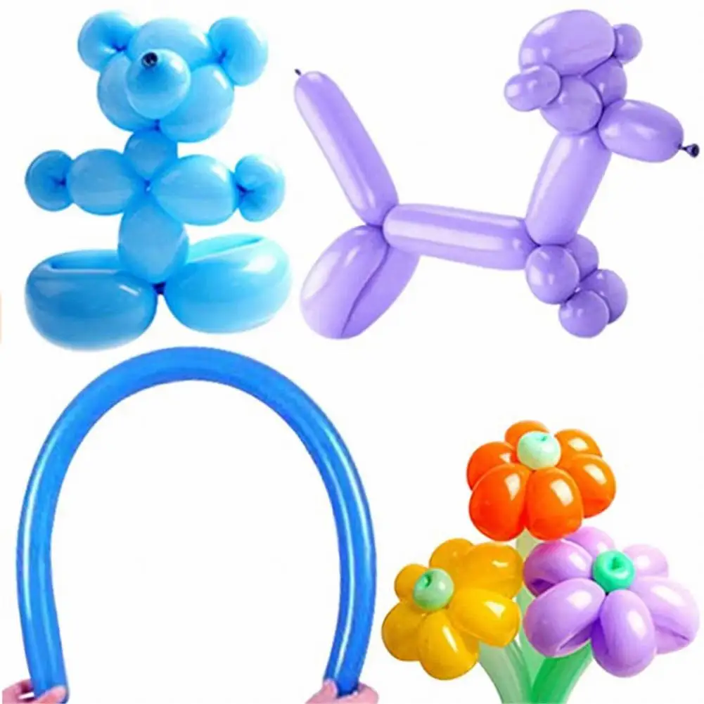 Latex balloon birthday balloon set birthday balloons party balloon set birthday party decoration set 100pcs Colorful Twisting Balloons Magic-Long Strip Latex 260Q Ballon Birthday Party Wedding Decoration DIY Animal Modeling