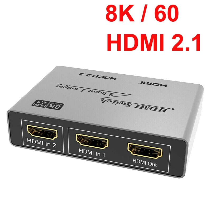 Ps4 Ps5 Pcからtv プロジェクター用の2画面共有 8k 60hz Hdmi 2 1スイッチャー4k 1hz 8k 2x1 Hdmi スイッチ8k Hdmi ケーブル Aliexpress