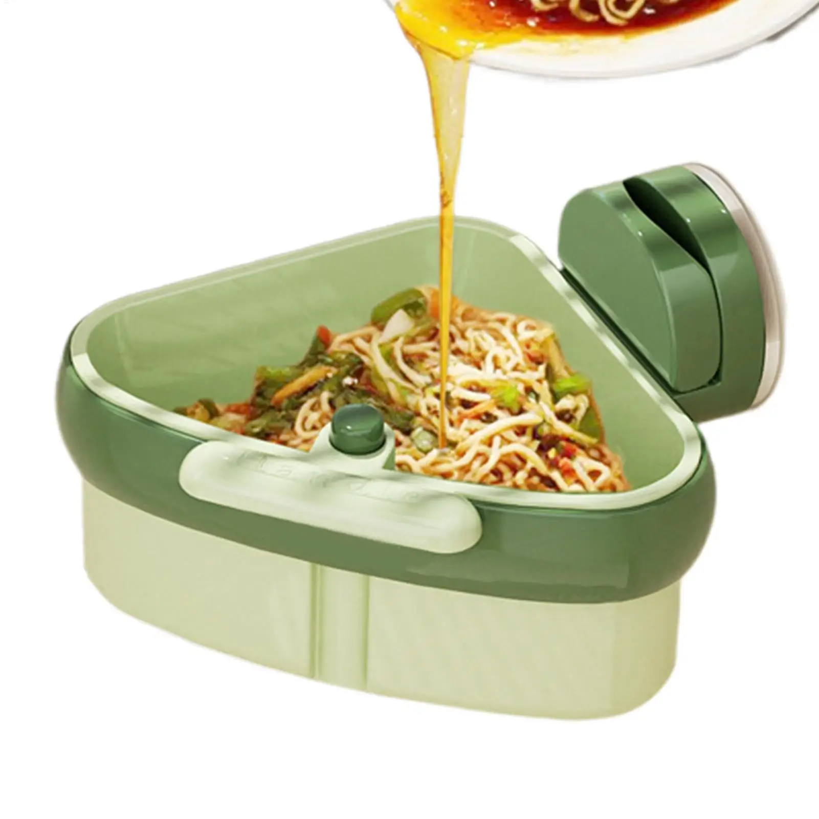 Household Suction Cup Sink Drain Basket Fruit Washing Filter Basket Kitchen Triangular Sink Strainer For Restaurant Food Waste