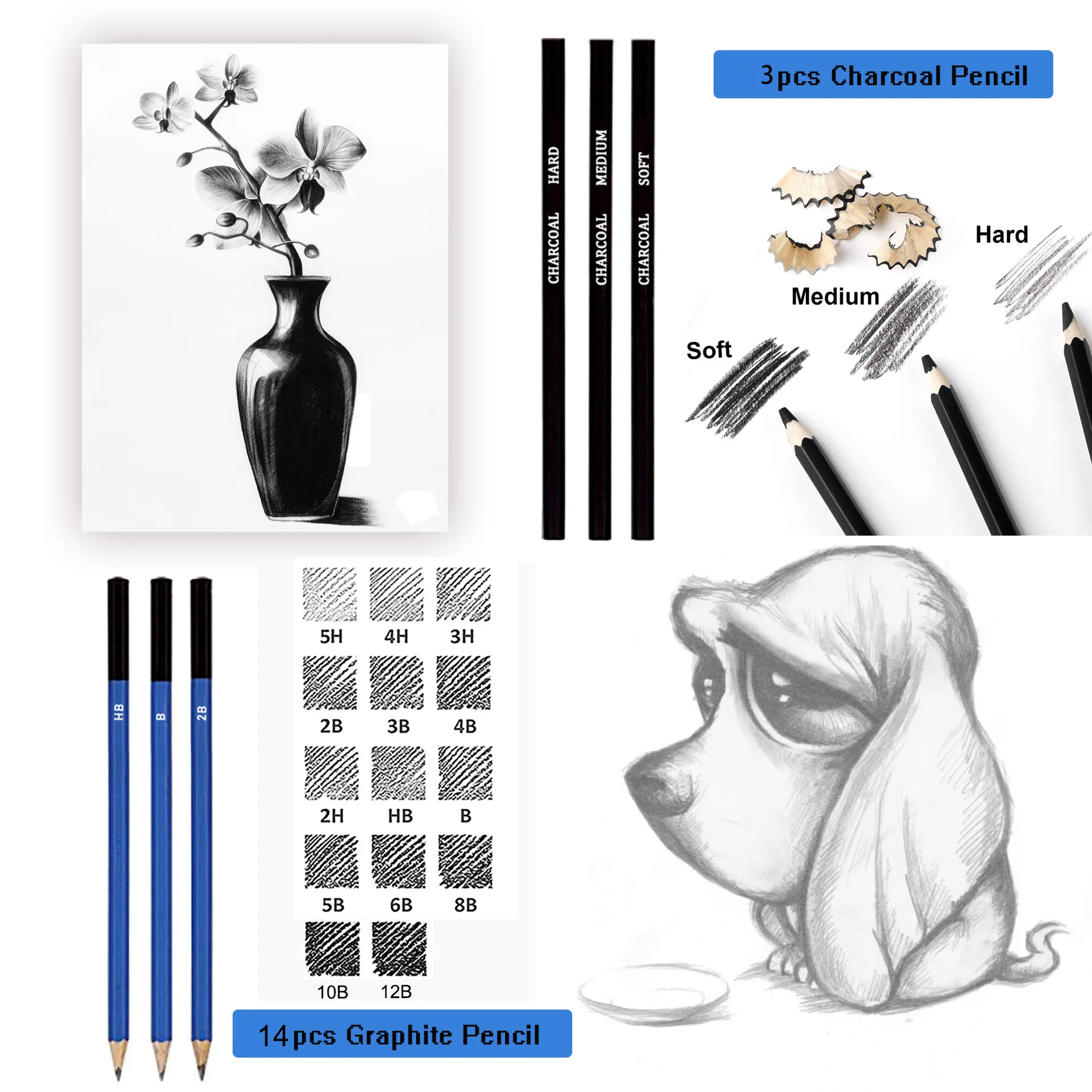 28/54/72/96/144 Pcs Drawing Sketching Coloring Set Drawing Pencils and Sketching  Kit Art Tool Kit Professional Art Supplies Set - AliExpress