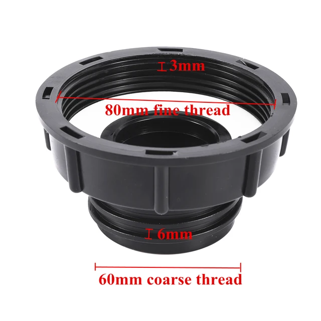 S80 Finom Fogak Az S60 Durva Ibc Víztartály Adapter Tonna Hordó Lefolyó Csatlakozó Vízelvezető Kiegészítők - Image 2