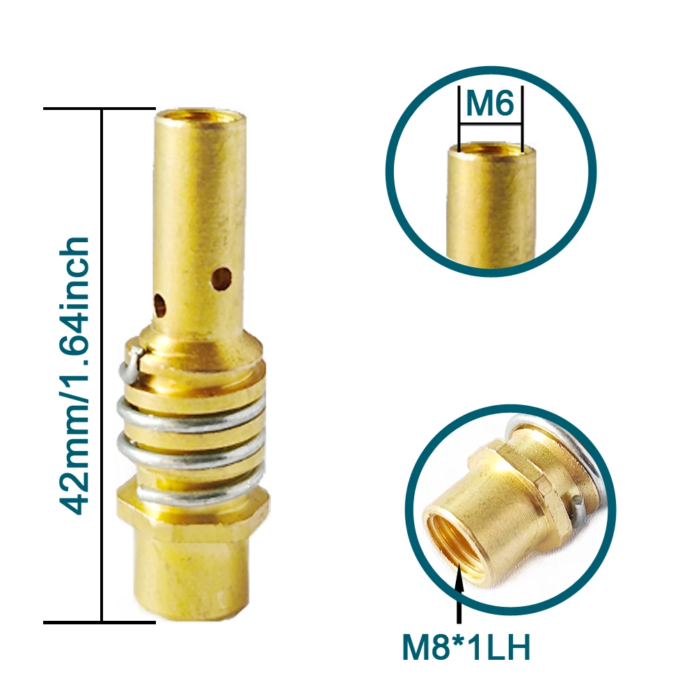 Welding Consumables Coating Protection Non-stick Contact Tip 0.8/1.0/1.2mm Protective Airless Nozzle For 15AK MIG