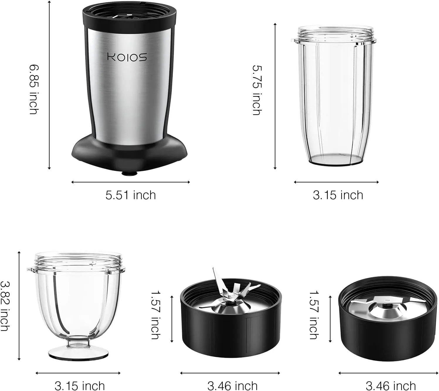 Koios Bullet Personal Blender For Shakes And Smoothies, Protein