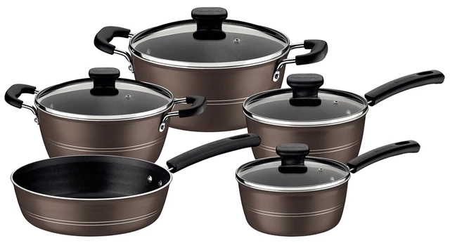 Tramontina Sicilia 10 PC Aluminum Nonstick Cookware Set - Hazelnut