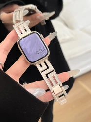 Elegant Spiral Cross Strap Bracelet for 38 40 41 S10-42mm (Starlight Off-white)
