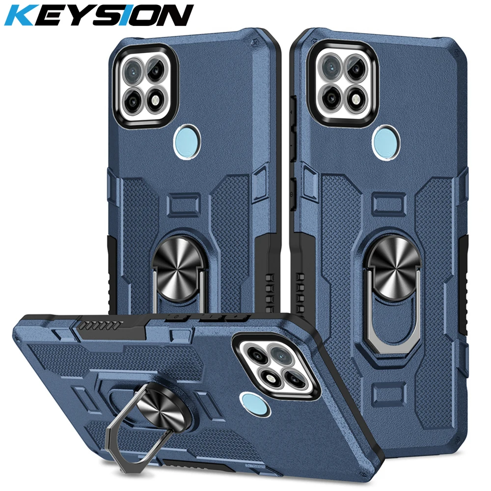 Противоударная Броня KEYSION для Realme C21Y C25Y C21 C20 C11 2021, чехол-подставка с кольцом для телефона OPPO Realme C12 C15 C25S
