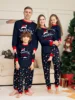 New Merry Christmas Print Mom Daughter Dad Son Matching Pajamas Set 2 Pieces Suit Soft Loose Loungewear Xmas Family Look Pyjamas 1