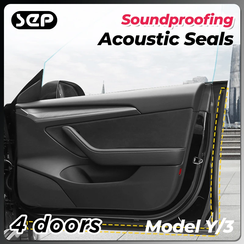 

Tesla Model 3 Y Seal Special Interior Door Soundproofing Waterproof Vibration Damping Rubber Car Accessories