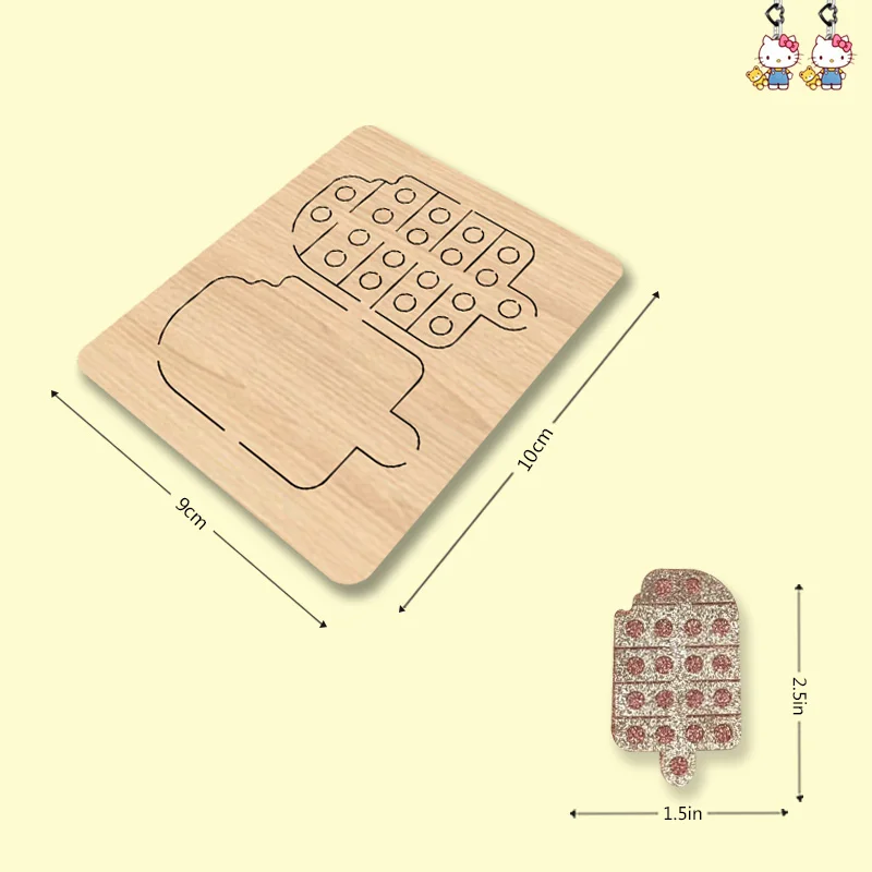 

Z589 2.5-inch Ice Cream Mold Wooden Cutting Dies Suitable For Most Cutting Machines