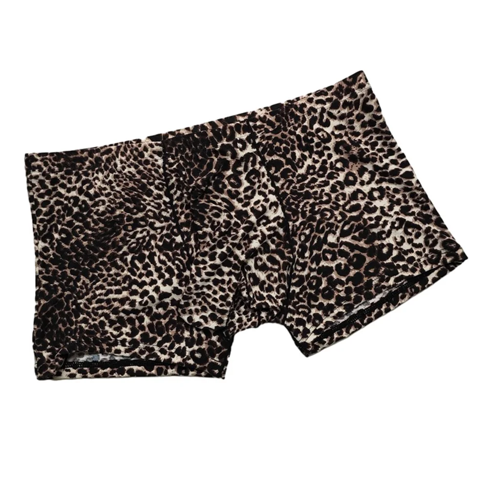 Men Leopard Print Sexy Underwear U Pouch Boxer Briefs Panties Butt Lifting Erotic Lingerie Men Clothes Inner Wear