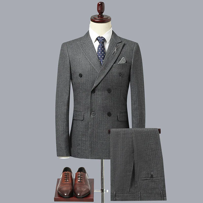 H83 customized suit suit for men slim temperament solid color groom dress business casual suit spring and autumn new style