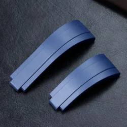 Premium 20mm Silicone Watchband for Small Wrist - Durable Rubber Strap Accessory (Blue - No buckle)