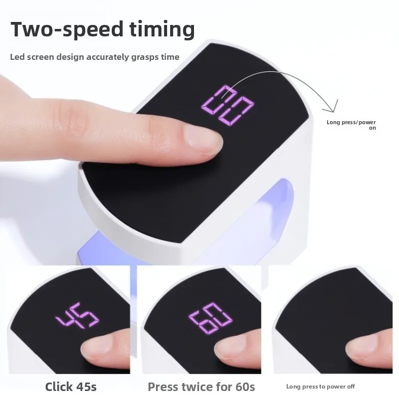 휴대용 미니 USB 네일 램프 LED&UV 젤 광택 및 경화 빠른 건조 지능형 유도 네일 아트 도구