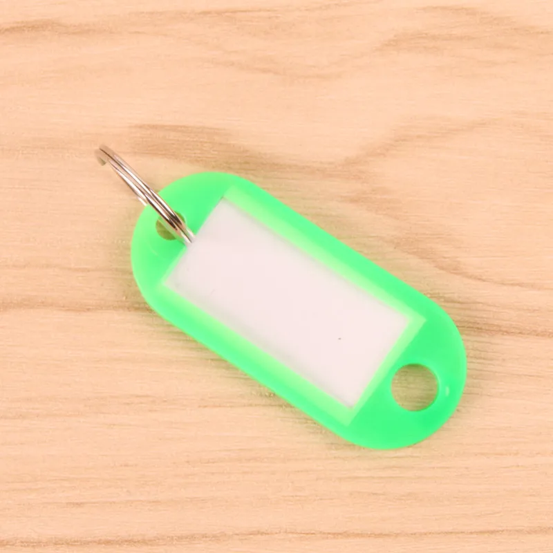 10Pcs Kunststoff Keychain Schlüssel Tags Id Label Name Tags Mit Split Ring Für Gepäck Schlüssel Ketten Schlüssel Ringe – Detail 8