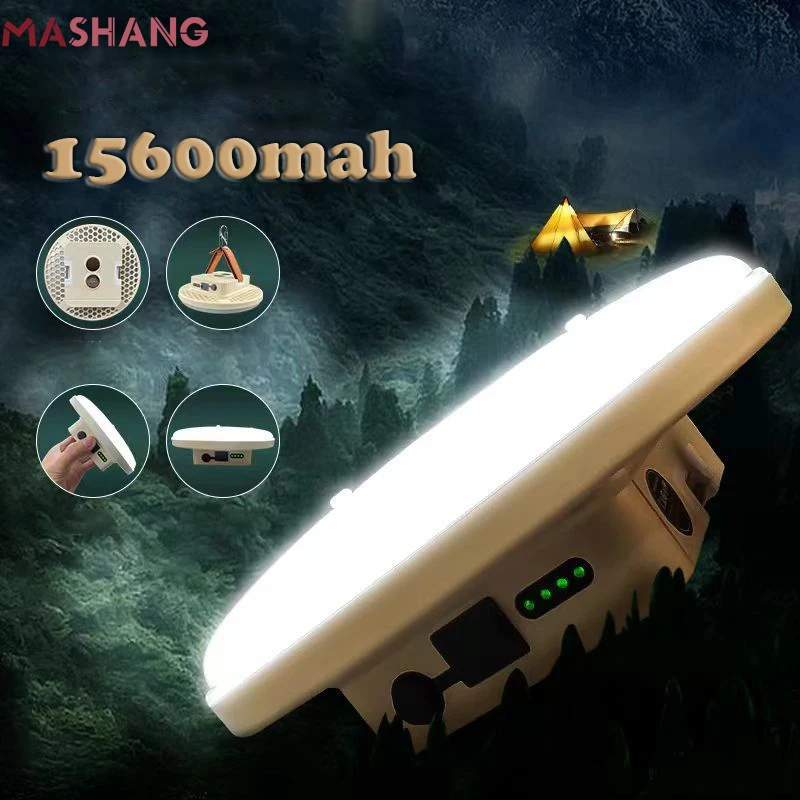 보름달 랜턴 15600 80W Super Bright Led Camping Tent Lamp Portable Lantern USB Rechargeable Emergency Torch Light Work Repair Lighting