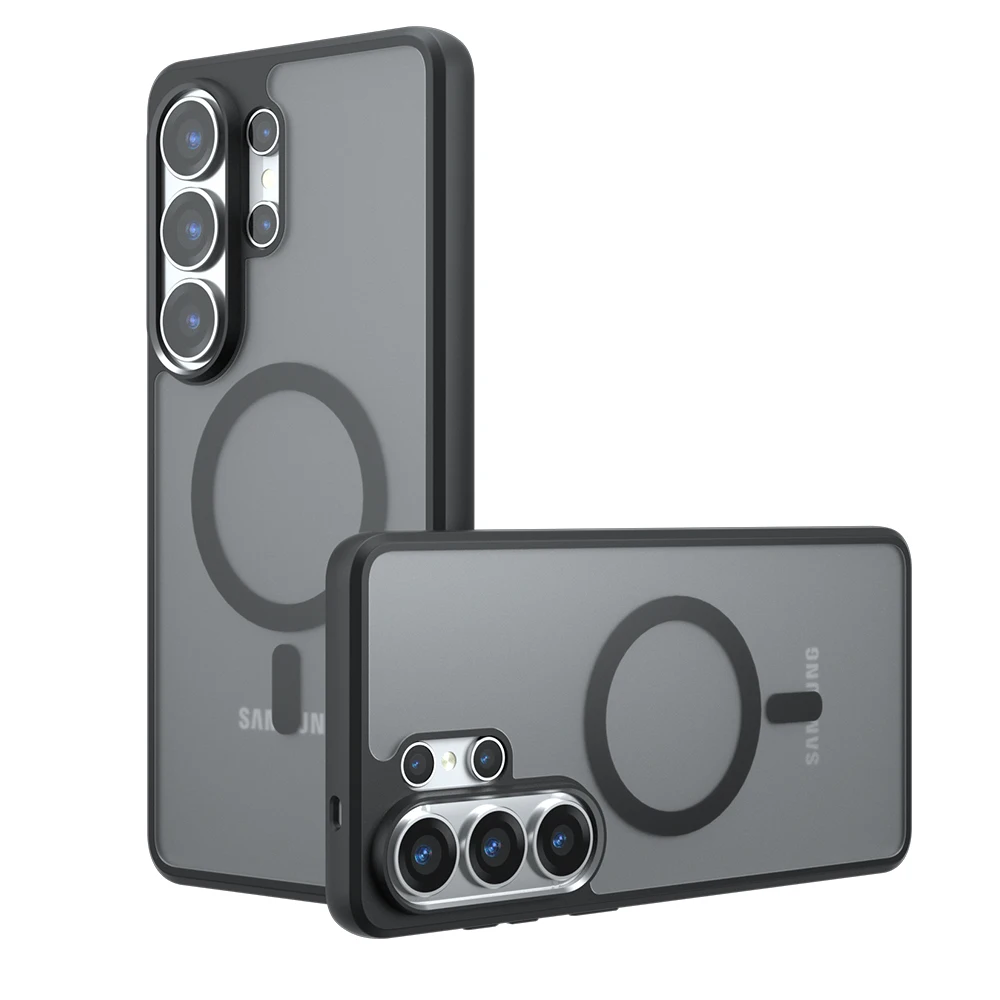 Cilt Hissi Yarı Saydam Magsafe Kılıfı Galaxy S26 Ultra S26 Plus S26 Kablosuz Şarj Sihirli Zırh Arka Kapak Funda