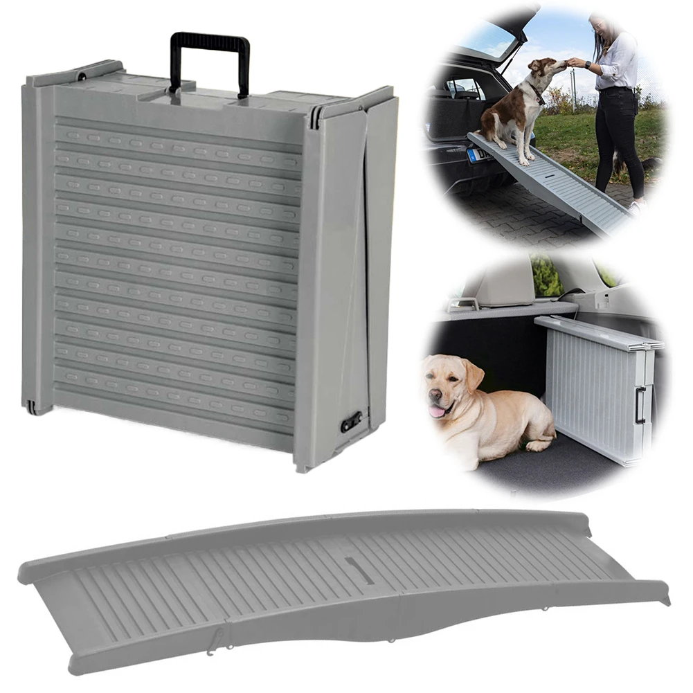 Dog Climbing Ladder Case Dog Stairs Ramp Folding Portable Dogs Ramp Non-Slip Ladder for Medium & Large Dogs Get Into A Car
