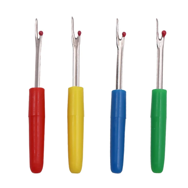 

100Pcs Plastic Handle Craft Thread Cutter Seam Ripper Stitch Unpicker Sewing Tool Cloth Diy Cross Tool