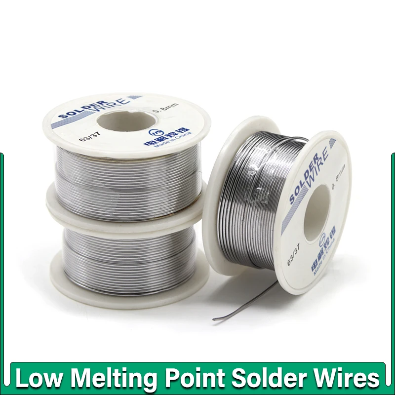 

1/2/5pcs Solder Wire 0.8/1.0mm 50g/100g 63/37 Welding Wire 2% Flux Low Melting Point For Electric Soldering Iron