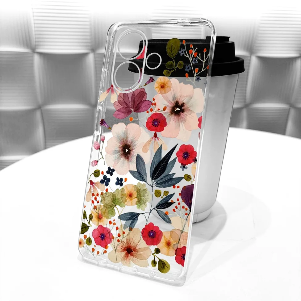 Clear Luxury Cute Cat & Butterfly Painted Case