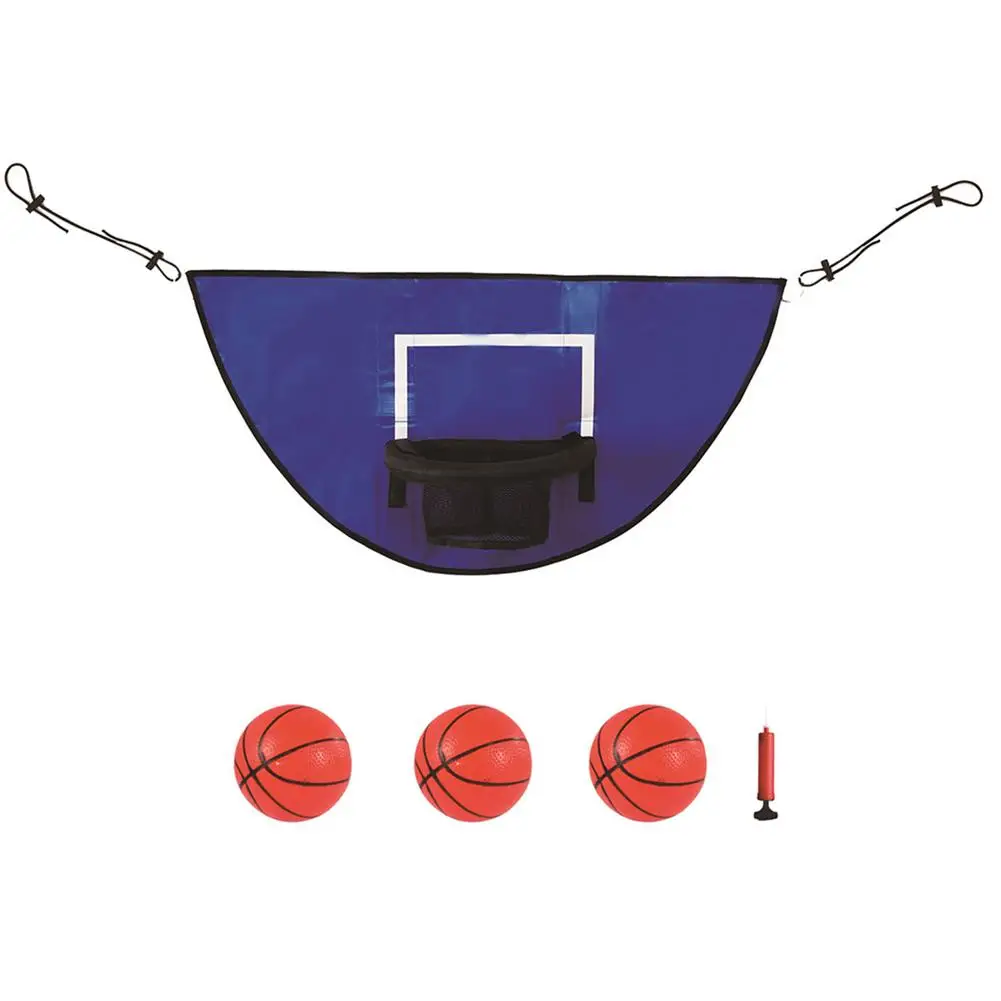 

Trampoline Basketball Hoop Including Pump Board Mini Basketball Water-proof Sunscreen Materials For Indoor Outdoor Playing