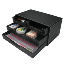 

Computer Desktop Stationery Storage Drawers Boxes Householder Leather Surface Table Sundries Organizers Drawers Storage Cabinets
