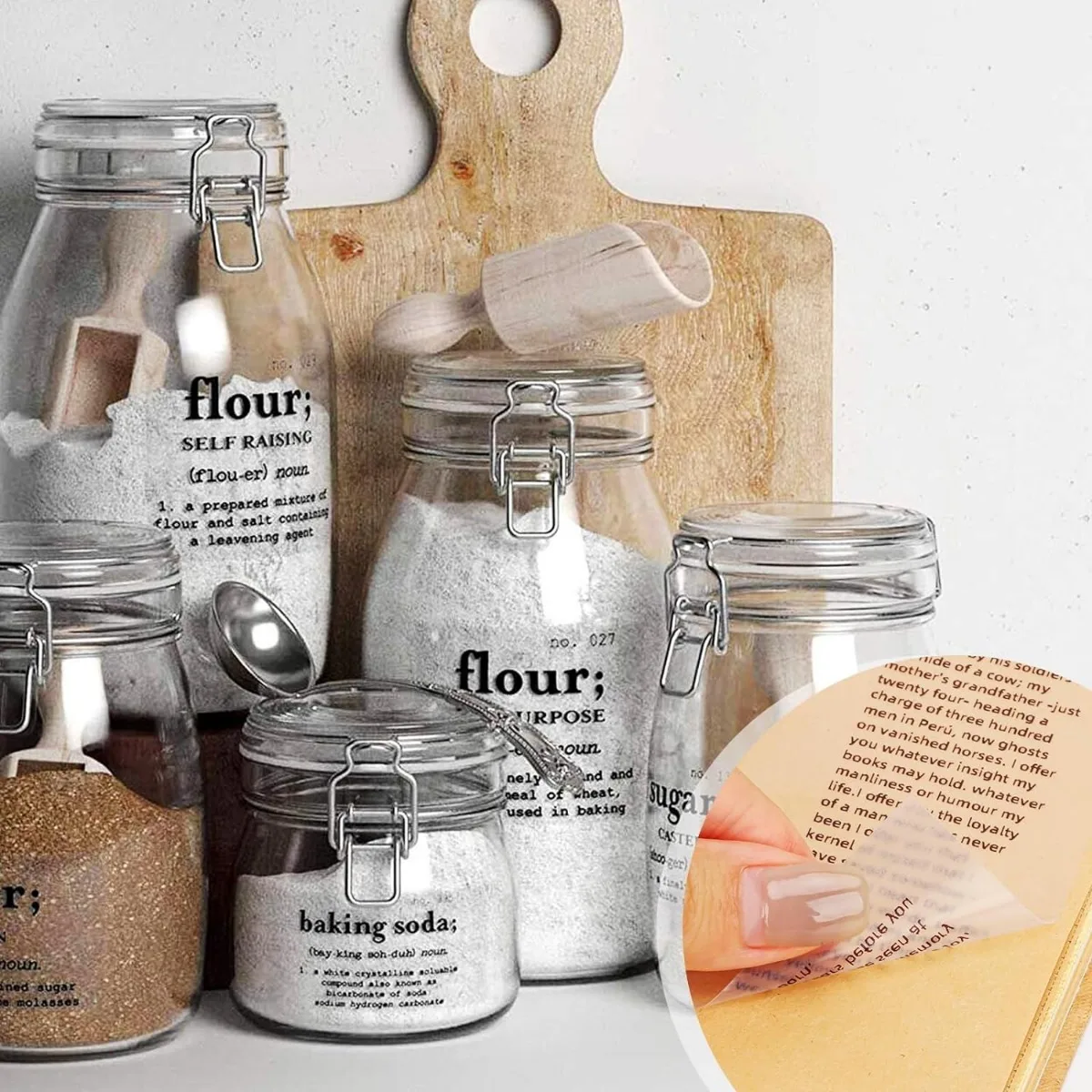 Mini Printer Paper,Self-adhesive Transparent Paper 5.7 x 2.5cm,Thermal Inkless Clear Sticker Paper Print Photo,Label,Note,Memo