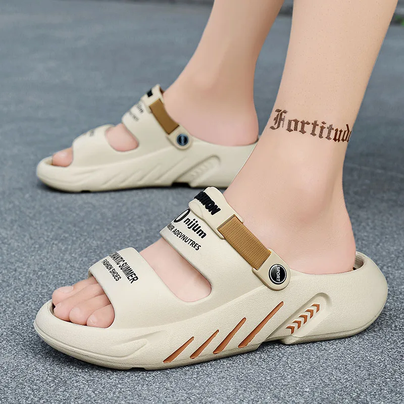 Massage Men Slippers Summer Breathable EVA Slippers Dual Purpose Sandals For Men Lightweigh Sumer Shoes For Men Plus Size 39-48 — view 2