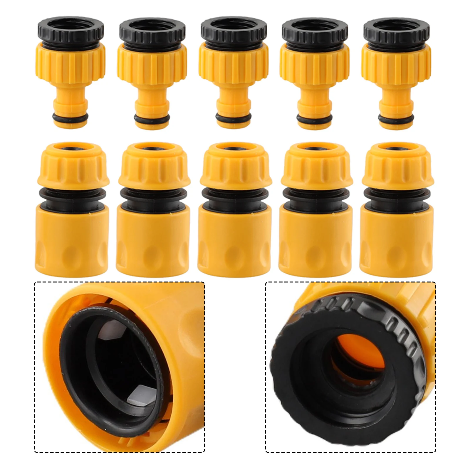 

10pc 3/4 & 1/2 Inch Graden Hose Tap Threaded Connector Tap Adapter Quick Fitting Garden Irrigation Spray Tools