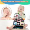 Crinkle Cloth Book Visual Stimulation Newborn Toys 0-3 Months Brain Development Tummy Time Mirror Toy for Infants Sensory Babies 5