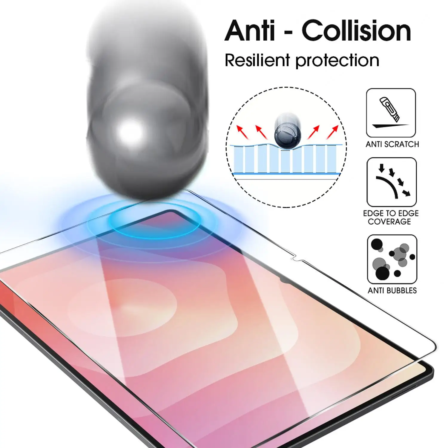 Premium 9H Tempered Glass Screen Protector - Full Cover HD Clear Protective Film