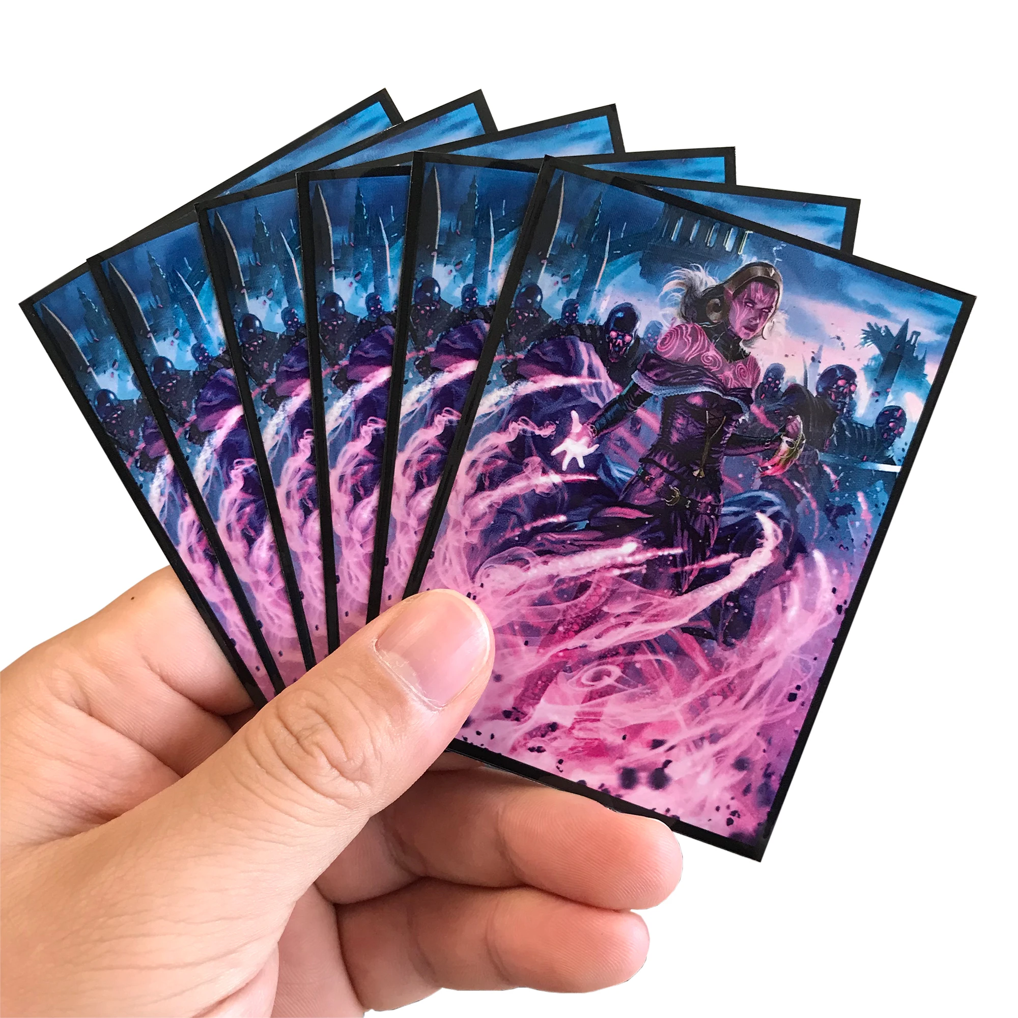 60PCS/BAG TCG Card Sleeves MGT Jace Sleeves Game Nicol Characters Protector Cards Shield Graphics Protector Color Sleeves PKM 5