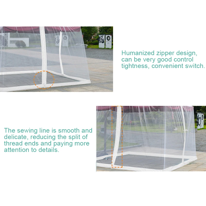 300x300x230cm Mosquito Net Home Bed Roman Umbrella Mesh Netting Mosquito Insect Net Outdoor Camping Double-door Tent Protection images - 6