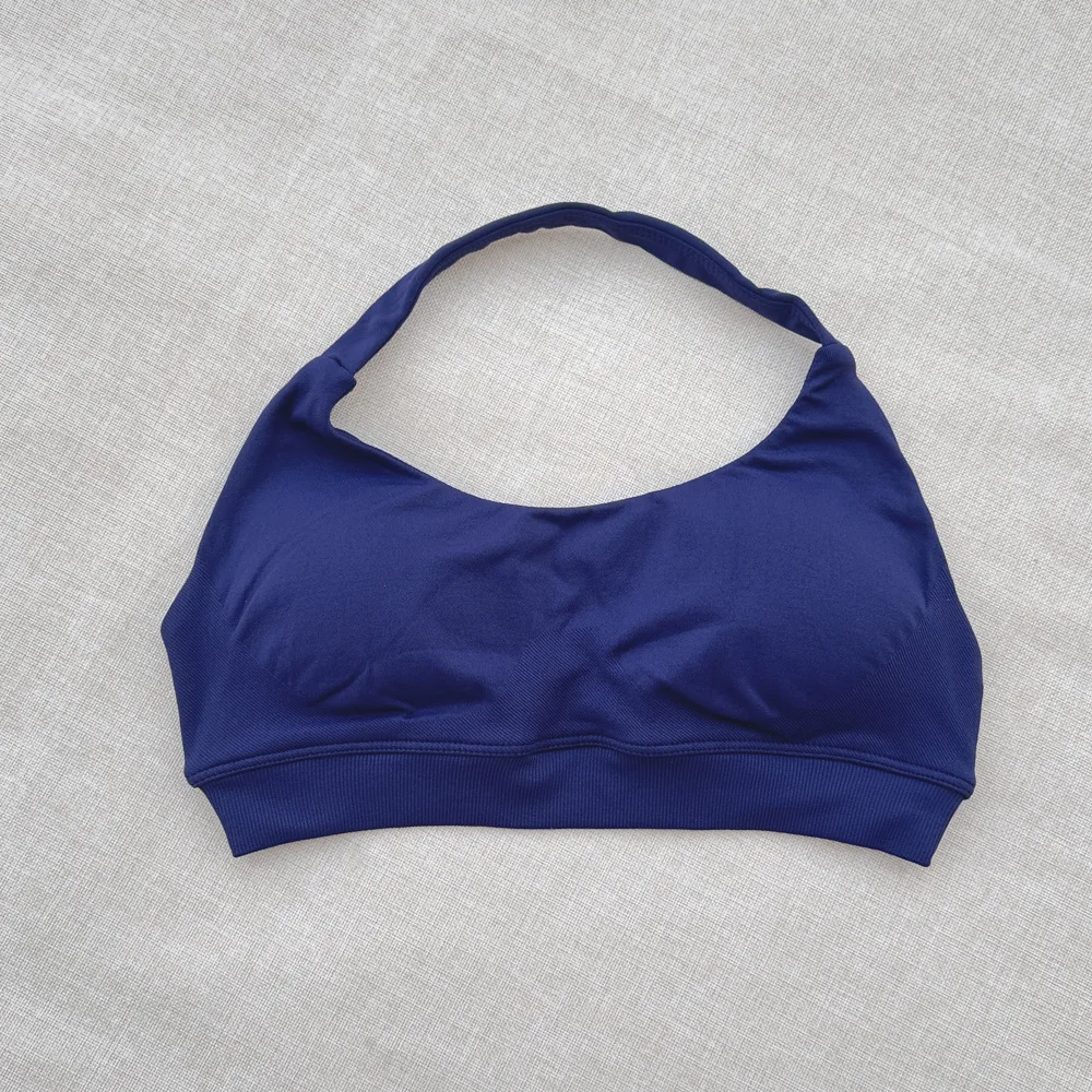 Woman Sports Fashion halter Sports Crop Bra Backless Beauty Fitness Comfortable gym bra