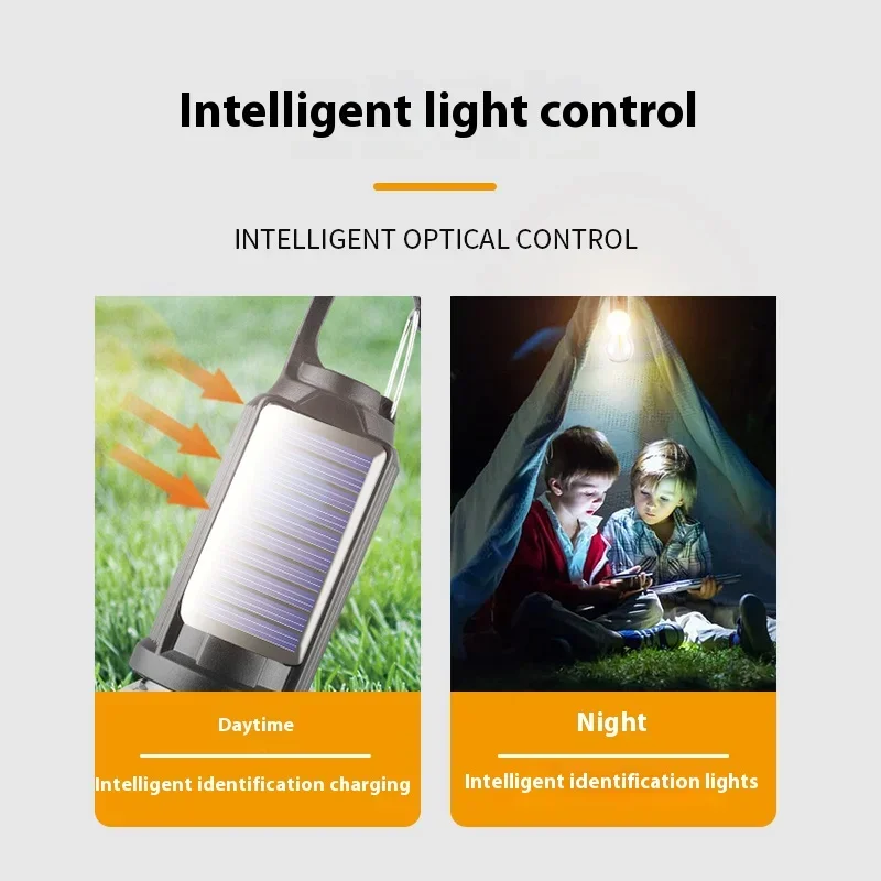 Solar Outdoor LED Lamp Bulbs USB Rechargeable Tent Light Emergency Camping Fishing BBQ Portable Lantern Night Lights with Hook