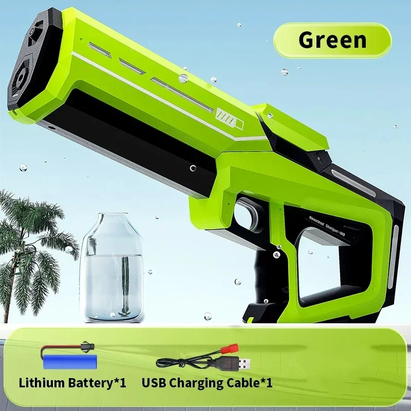 Water Guns Pulse electric water gun water festival toy automatic suction strong spray children's high pressure gun