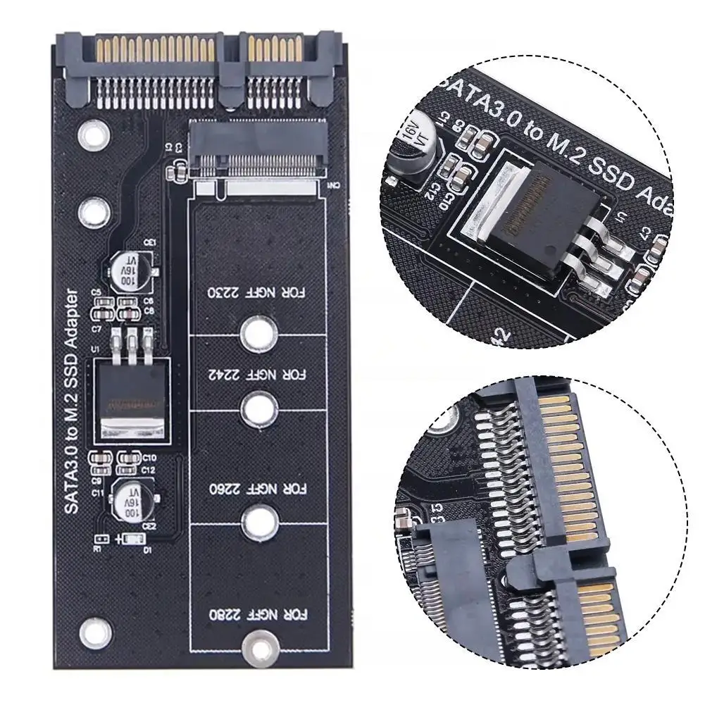 JEYI NVMe M.2 auf 5 SATA Adapter, interner 5 Port Non-RAID SATA III 6GB/s M.2 NVMe Adapterkarte für Desktop-PC, unterstützt SSD und HDD